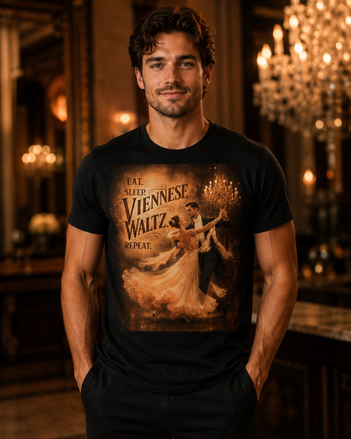 Eat. Sleep. Viennese Waltz. Repeat - Premium Tee