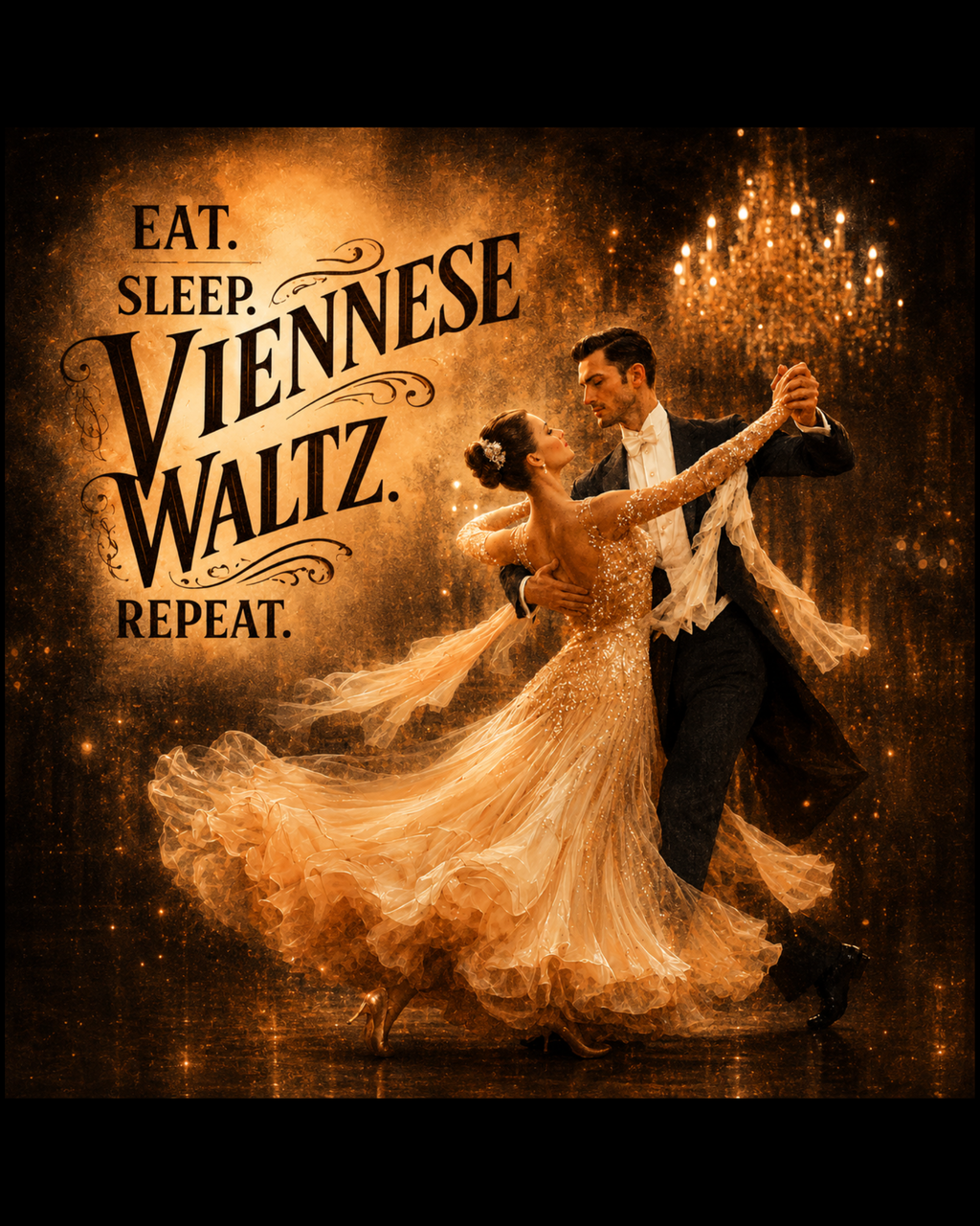 Eat. Sleep. Viennese Waltz. Repeat - Premium Tee