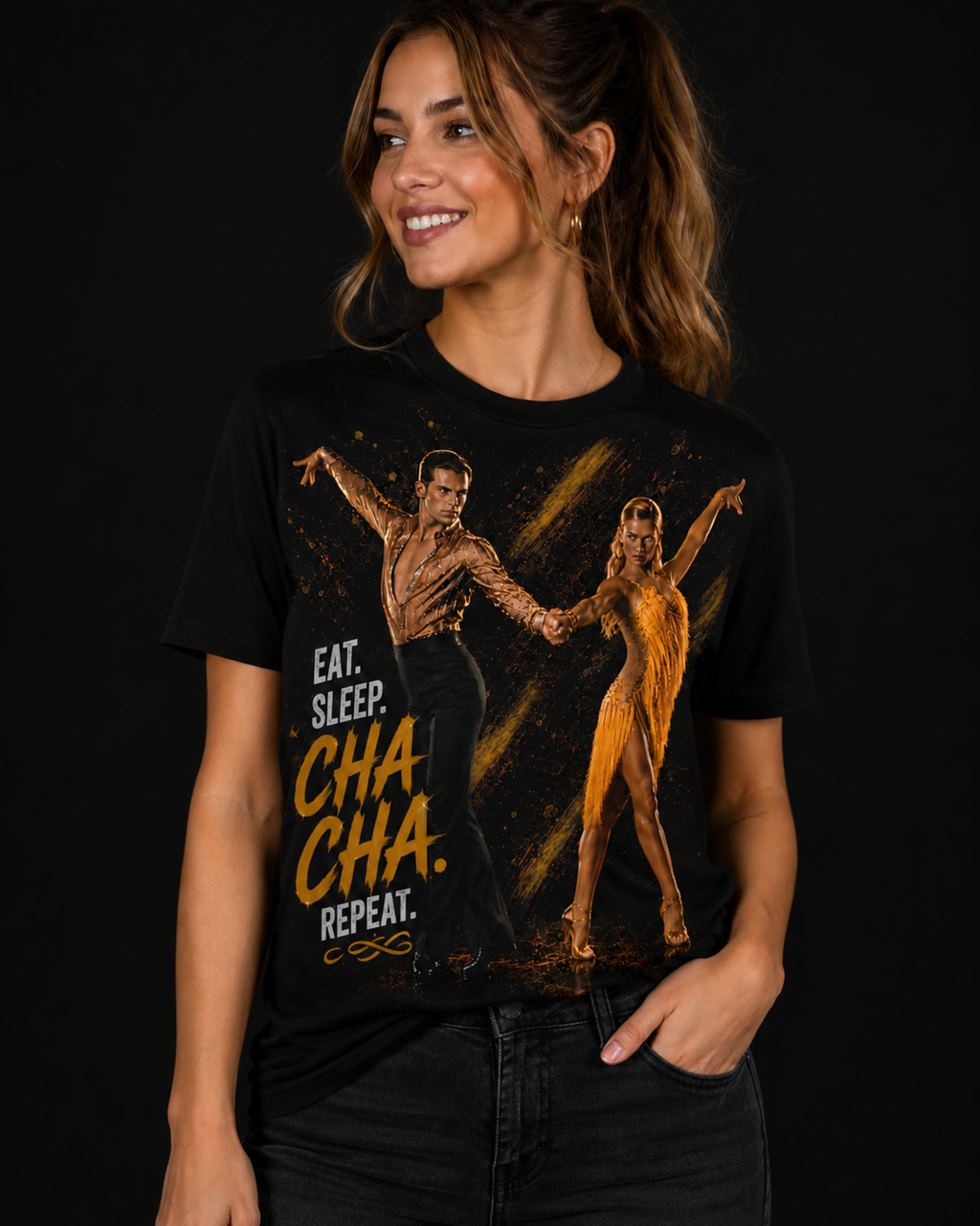 Eat. Sleep. Cha Cha. Repeat - Premium Tee